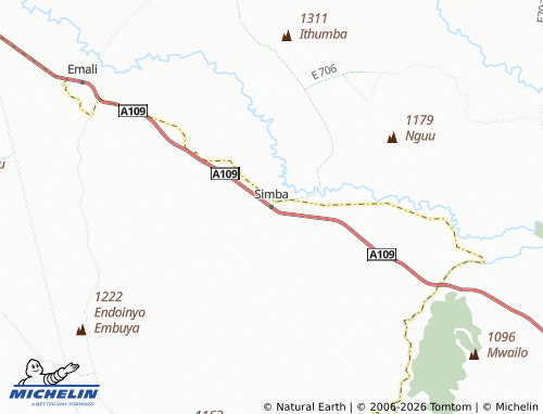 MICHELIN Simba map - ViaMichelin