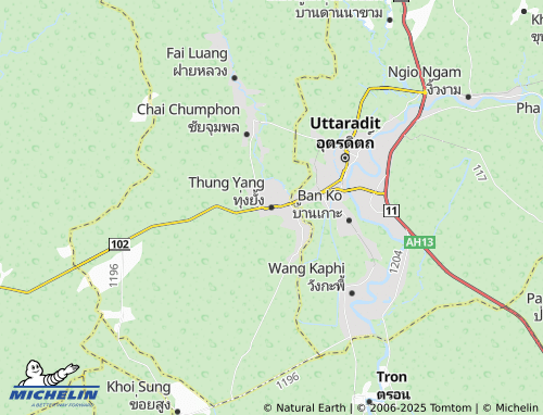 MICHELIN Thung Yang map - ViaMichelin