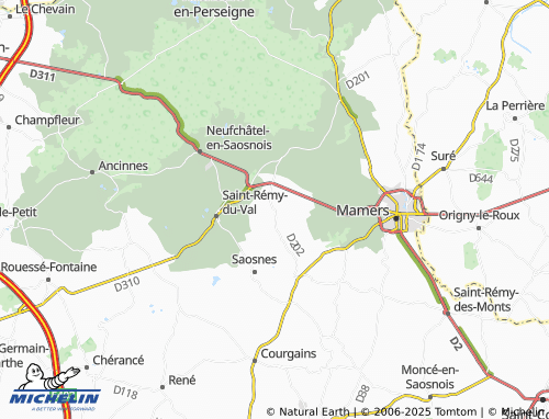 MICHELIN-Landkarte Vezot - ViaMichelin