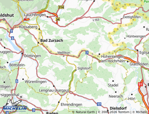 MICHELIN-Landkarte Rümikon - ViaMichelin