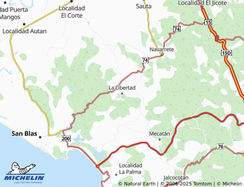 MICHELIN La Libertad map - ViaMichelin