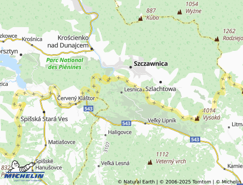 MICHELIN Lesnica map - ViaMichelin