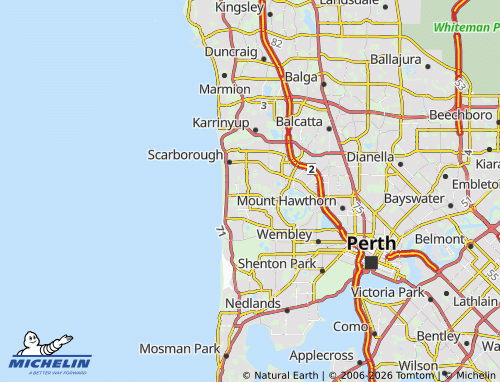 Mappa MICHELIN Wembley Downs - ViaMichelin