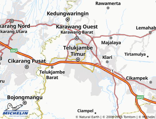 MICHELIN-Landkarte Telukjambe Timur - ViaMichelin
