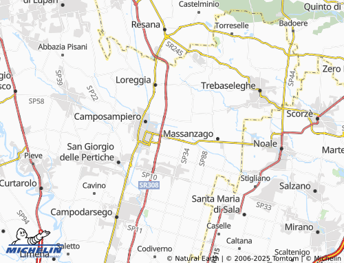MICHELIN Favero map - ViaMichelin