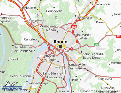 Mappa MICHELIN Rouen - ViaMichelin