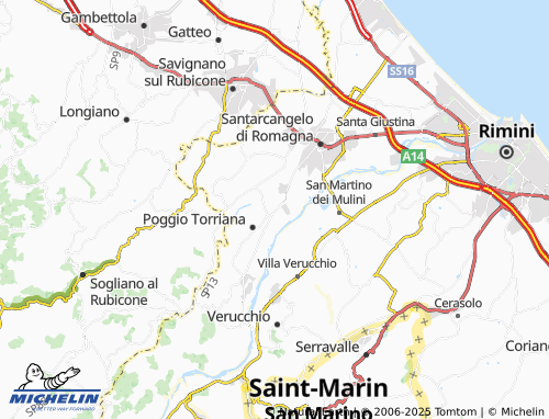 MICHELIN Poggio Berni map - ViaMichelin