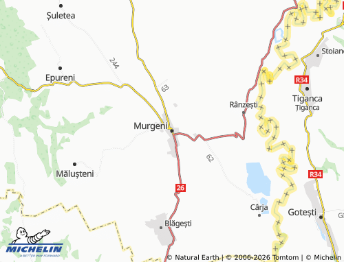 MICHELIN Murgeni map - ViaMichelin
