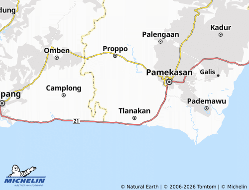 Carte MICHELIN Larangan Slampar - ViaMichelin