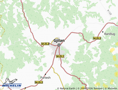 Carte MICHELIN Gjilan - ViaMichelin