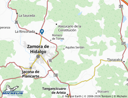 MICHELIN Aquiles Serdán map - ViaMichelin