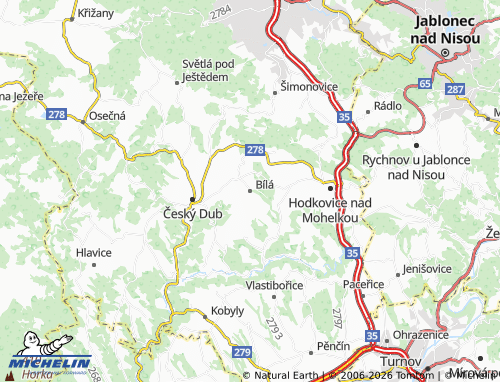 Mapa MICHELIN Bílá - ViaMichelin