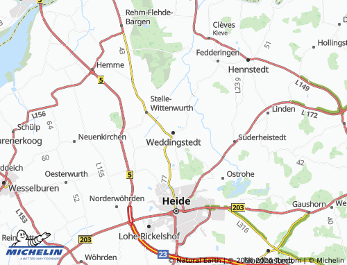 Mapa MICHELIN Weddingstedt - ViaMichelin