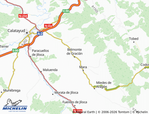 MICHELIN Belmonte de Gracián map - ViaMichelin