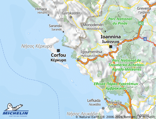 MICHELIN Thesprotia map - ViaMichelin