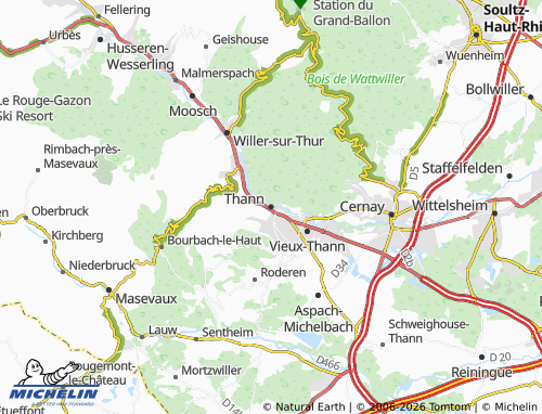 Mapa MICHELIN Thann - ViaMichelin