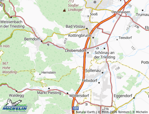 MICHELIN Enzesfeld-Lindabrunn map - ViaMichelin