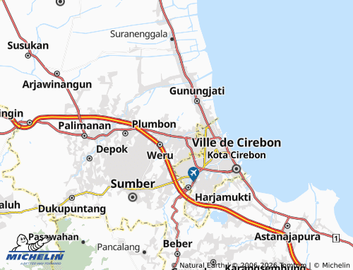 Mapa MICHELIN Tengah Tani - ViaMichelin