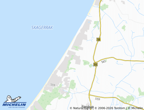 MICHELIN-Landkarte Saltum Strand - ViaMichelin