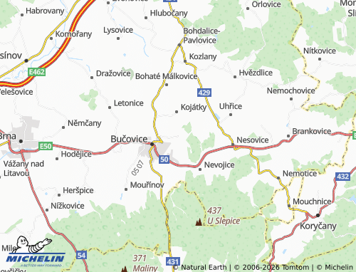 Kaart MICHELIN Černčín - ViaMichelin
