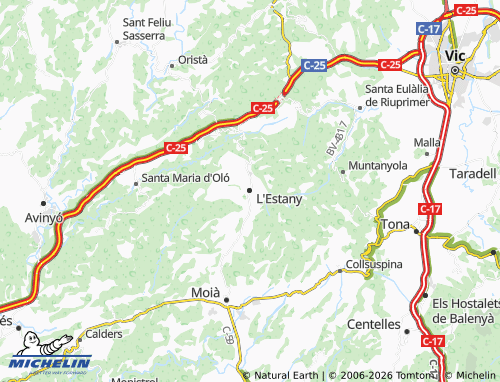 Carte MICHELIN L'Estany - ViaMichelin