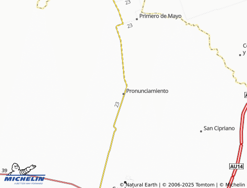MICHELIN Pronunciamiento map - ViaMichelin