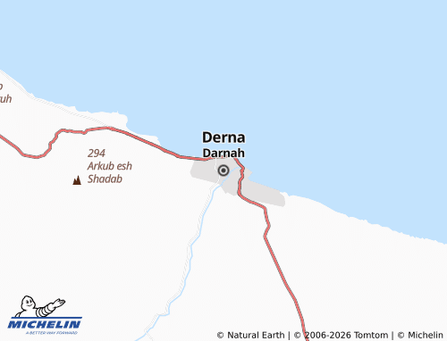 Kaart MICHELIN Derna - ViaMichelin