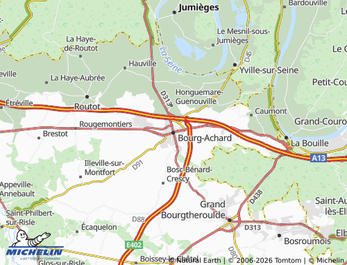 MICHELIN Bourg-Achard map - ViaMichelin