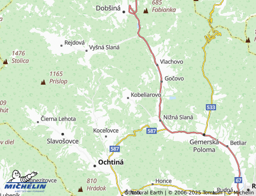 MICHELIN Kobeliarovo map - ViaMichelin