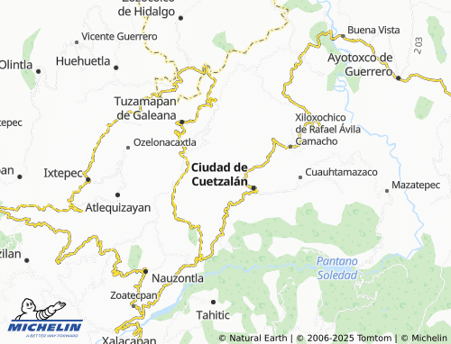 MICHELIN-Landkarte Tzinacapan - ViaMichelin