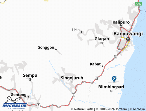MICHELIN-Landkarte Bangunsari - ViaMichelin