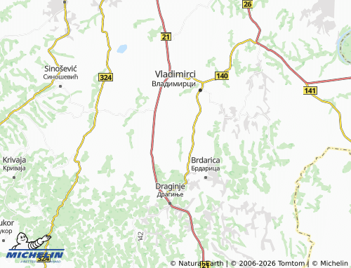 Carte MICHELIN Krnule - ViaMichelin