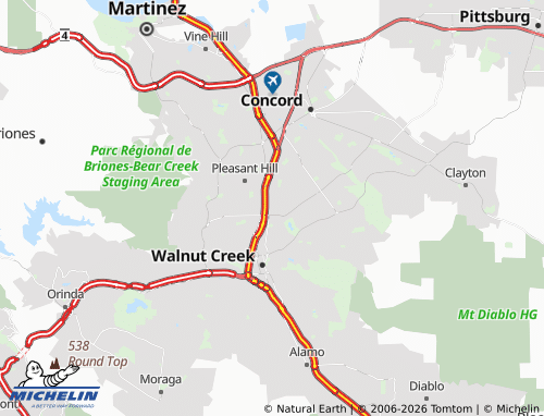 MICHELIN Contra Costa Centre map - ViaMichelin