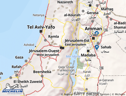 Mapa MICHELIN Palestina - ViaMichelin