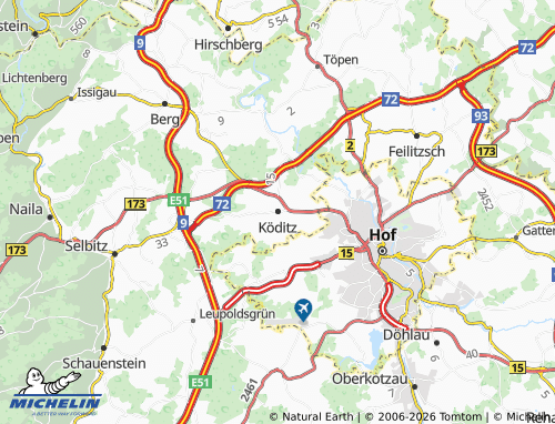 Mappa MICHELIN Köditz - ViaMichelin