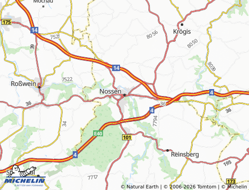 MICHELIN Nossen map - ViaMichelin