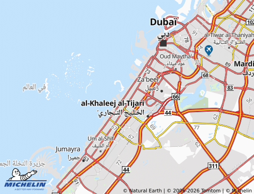MICHELIN Jumeira Second map - ViaMichelin