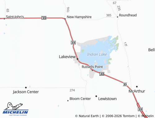 Mapa MICHELIN Lakeview - ViaMichelin
