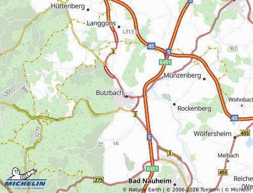 MICHELIN Butzbach map - ViaMichelin