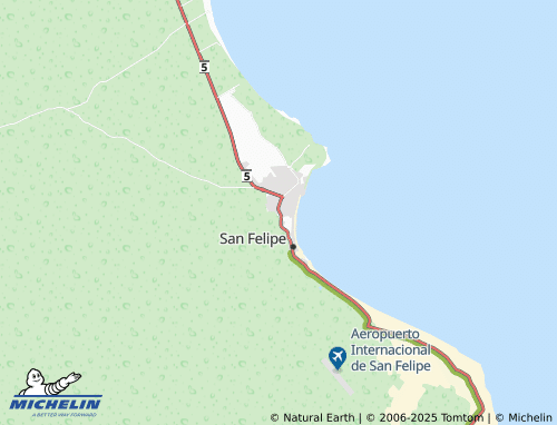 MICHELIN Nuevo San Felipe map - ViaMichelin