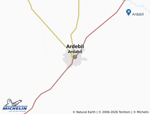Kaart MICHELIN Ardabil - ViaMichelin