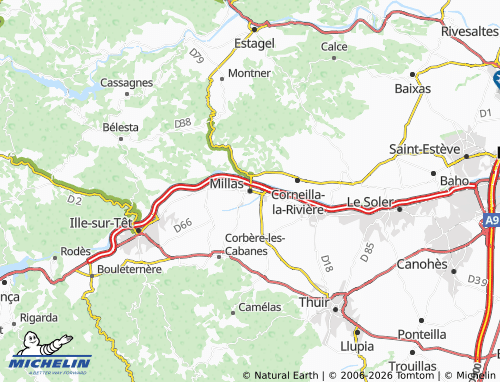 MICHELIN Millas map - ViaMichelin