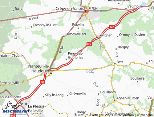 MICHELIN Boissy-Fresnoy map - ViaMichelin