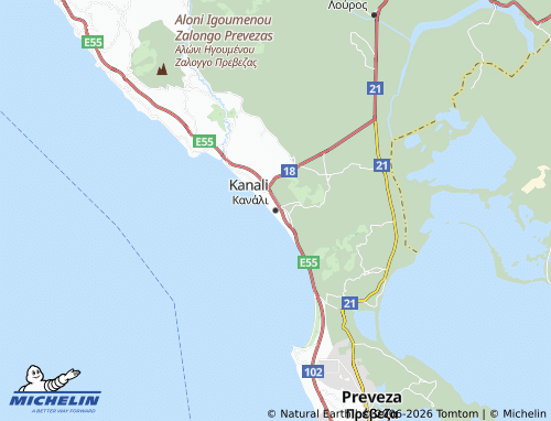 MICHELIN Kanali map - ViaMichelin