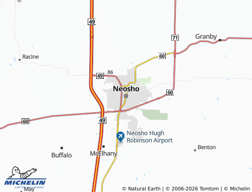 Mappa MICHELIN Neosho - ViaMichelin