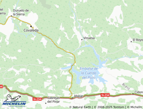 MICHELIN Molinos de Duero map - ViaMichelin