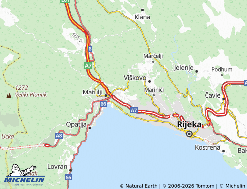 Mapa MICHELIN Ćikovići - ViaMichelin