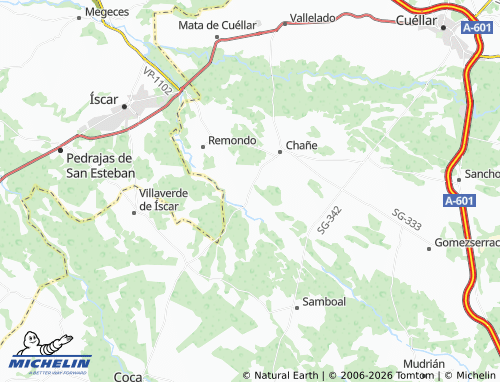 MICHELIN Fresneda de Cuéllar map - ViaMichelin