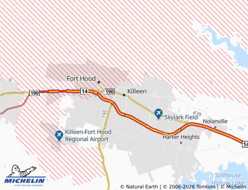 Mappa MICHELIN Killeen - ViaMichelin
