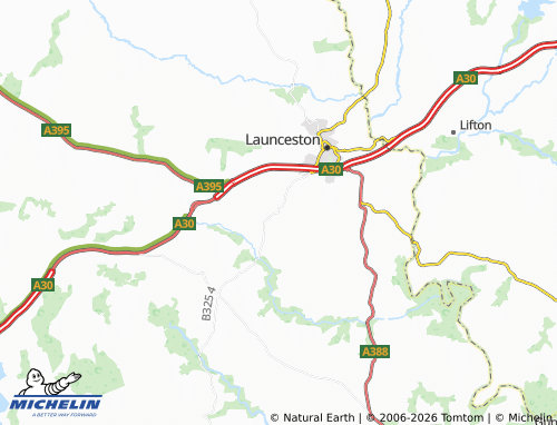 MICHELIN South Petherwin map - ViaMichelin